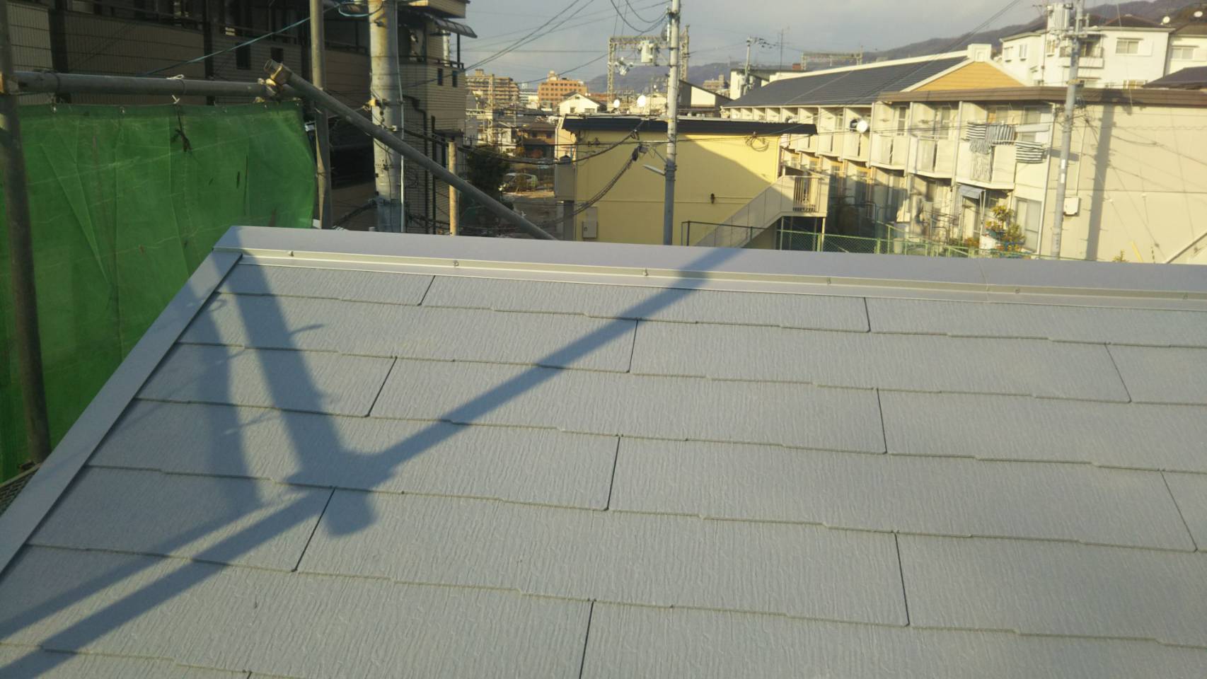 屋根工事(和型→カラーベストに葺き替え)